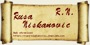 Rusa Niškanović vizit kartica